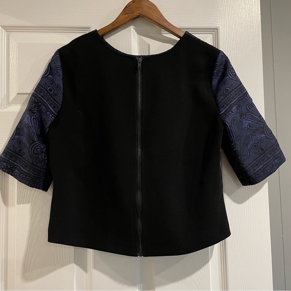 BCBGeneration Womens Zippered Midnight Blue and Black Blouse - Picture 3 of 4